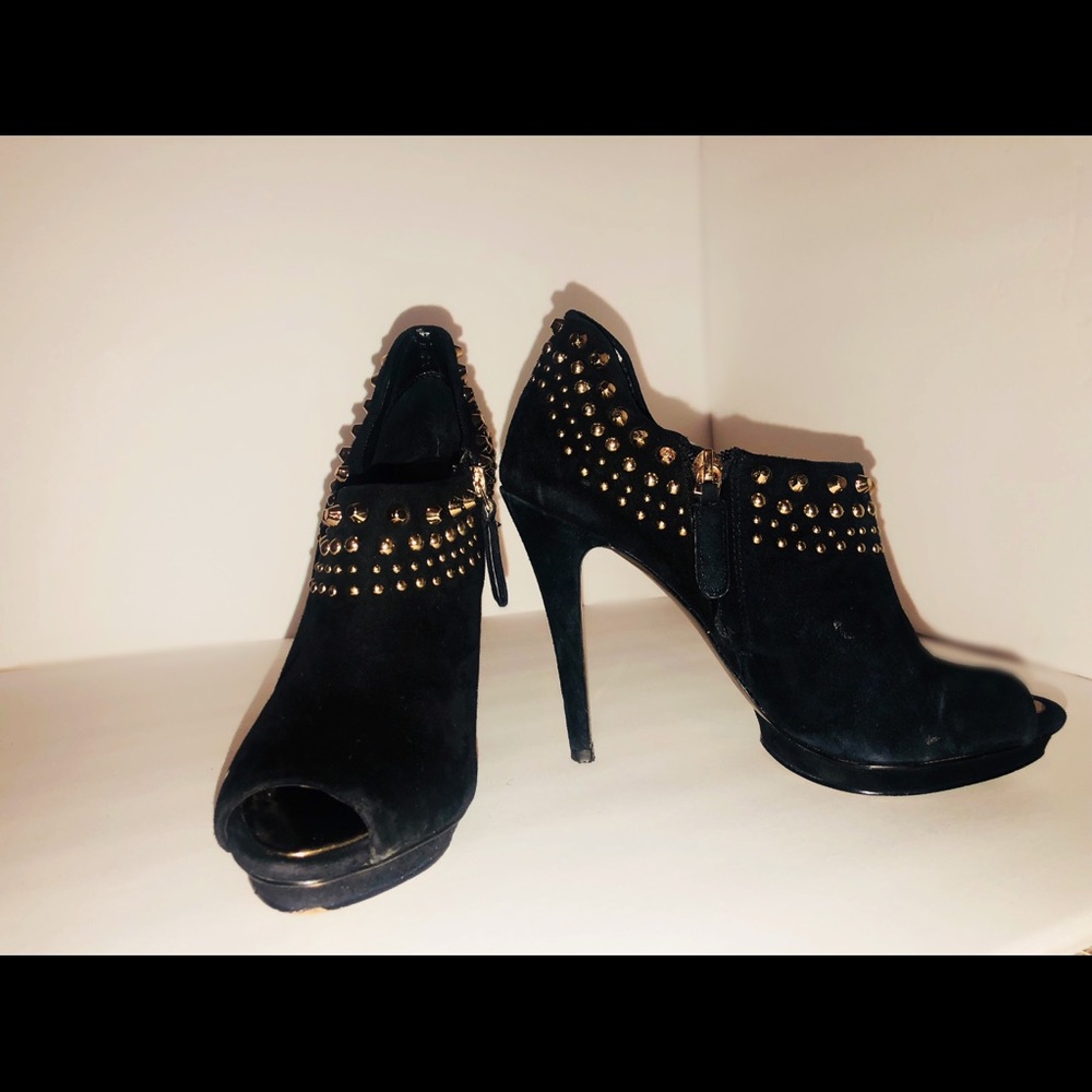High heel booties; open toe